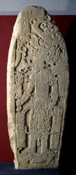 Machaquila Stela 7, Spätklassische Periode, 830 n. Chr.